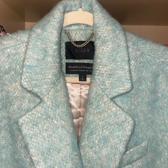 J Crew Brushed Wool Relaxed Topcoat Wintermint S - Picture 9 of 10